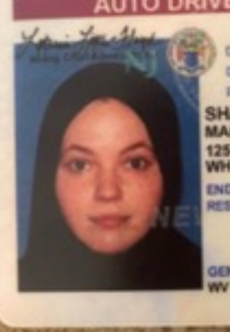 Foto Mariam Shaikh seperti yang terlihat di SIM New Jersey-nya yang dikirimkan ke tuan rumah Airbnb Darden pada saat pemesanannya.