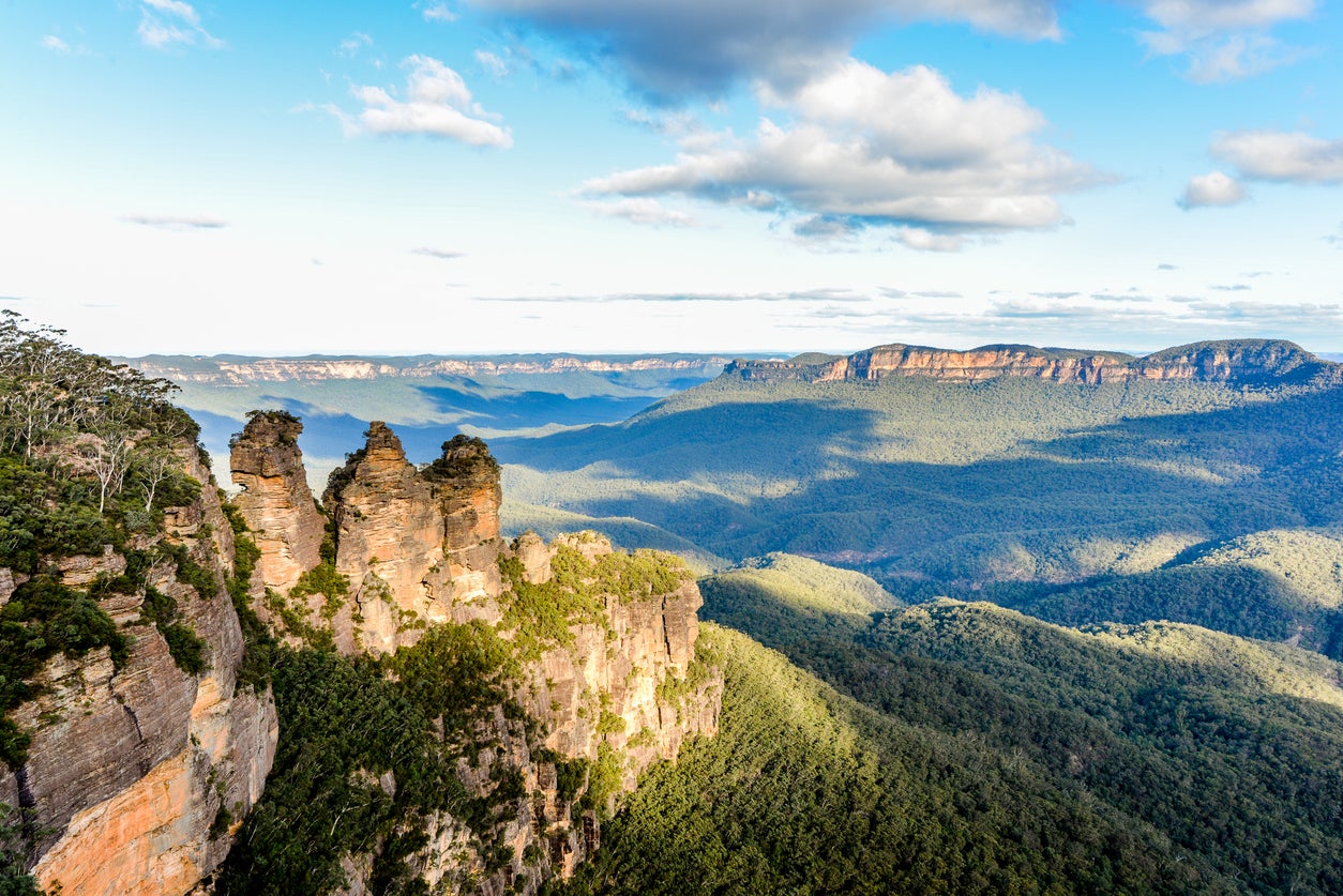 Formasi Three Sisters di Blue Mountains New South Wales