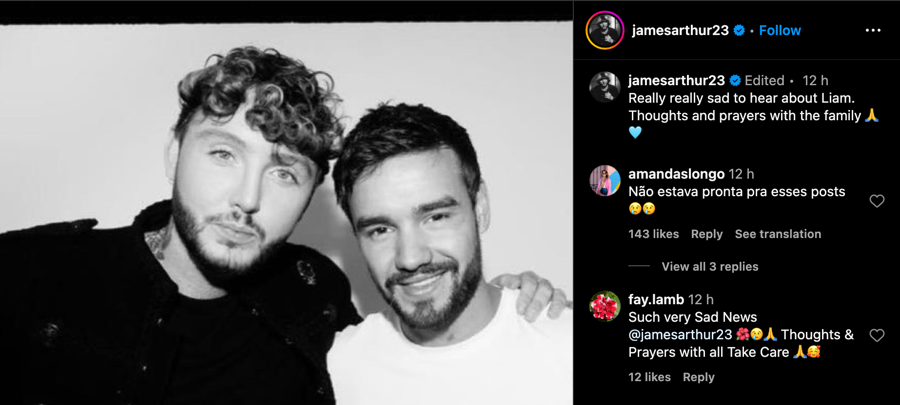 Pemenang 'X Factor' James Arthur memberikan penghormatan kepada Liam Payne