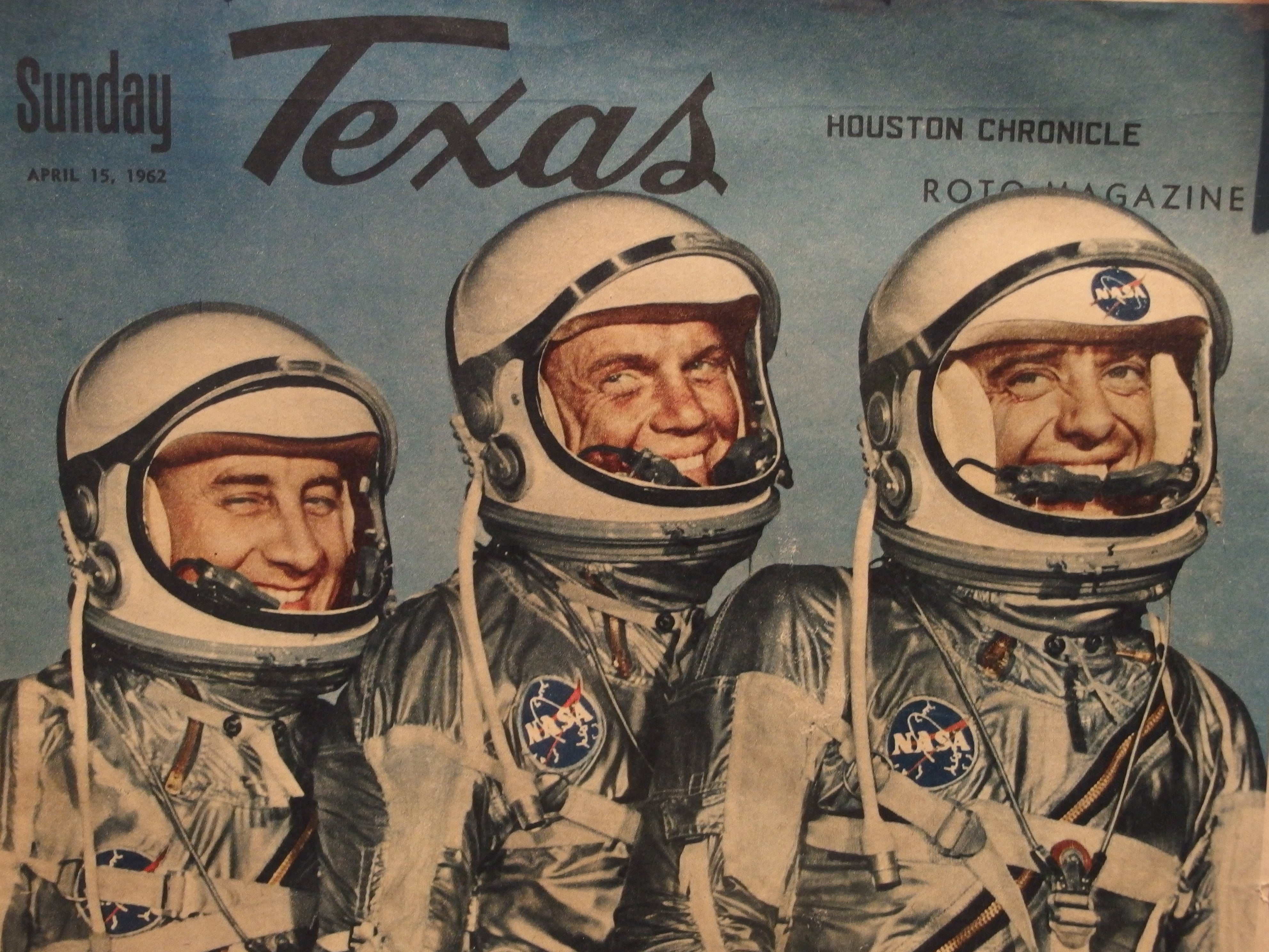 Space Age: Astronot Muncul di Sampul Majalah Texas yang Dipajang di Kennedy Space Center, Florida