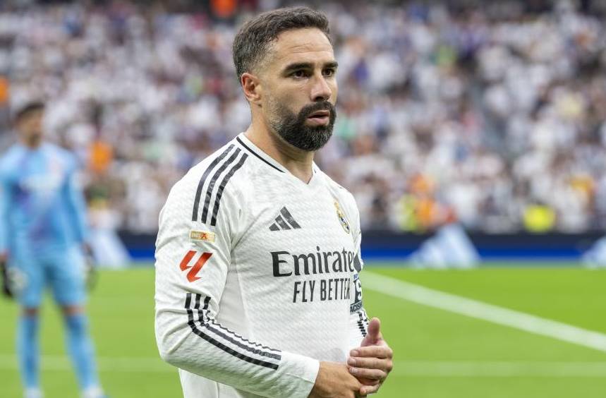 Carvajal, dalam pertandingan di Bernabéu