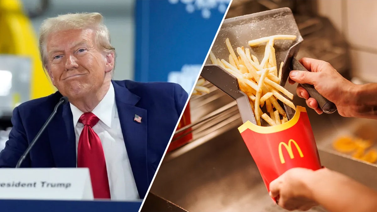 Mantan Presiden Donald Trump dan kentang goreng McDonald's