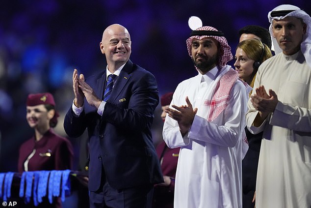 Infantino baru-baru ini melakukan beberapa kunjungan ke negara itu, termasuk pada tahun 2023 (foto).