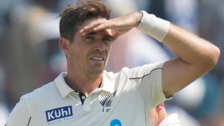 Tim Southee dari Selandia Baru, (Associated Press)