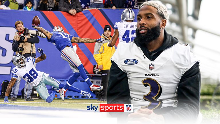 Penerima lebar Ravens Odell Beckham Jr. melihat kembali tangkapannya sembilan tahun lalu untuk Giants