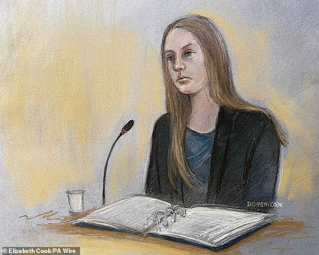 Gambar Letby oleh seniman istana selama persidangannya di Manchester Crown Court. Detektif mewawancarai Letby di penjara atas kematian lebih lanjut dan insiden di mana bayi menderita luka serius di Rumah Sakit Wanita Countess dan Liverpool.