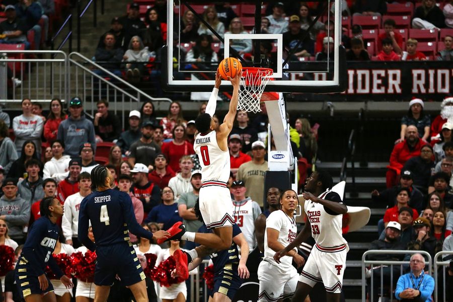 Bola Basket NCAA: Oral Roberts di Texas Tech