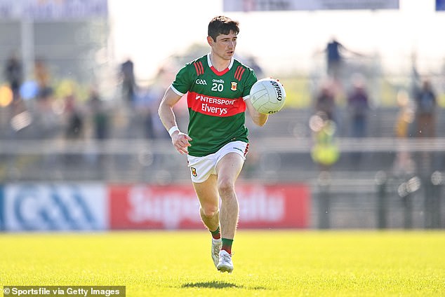 Conor Loftus dari Mayo selama pertandingan Putaran 2 Kejuaraan Senior Sepak Bola Seluruh Irlandia GAA antara Roscommon dan Mayo di Dr Hyde Park, Roscommon pada 1 Juni tahun lalu