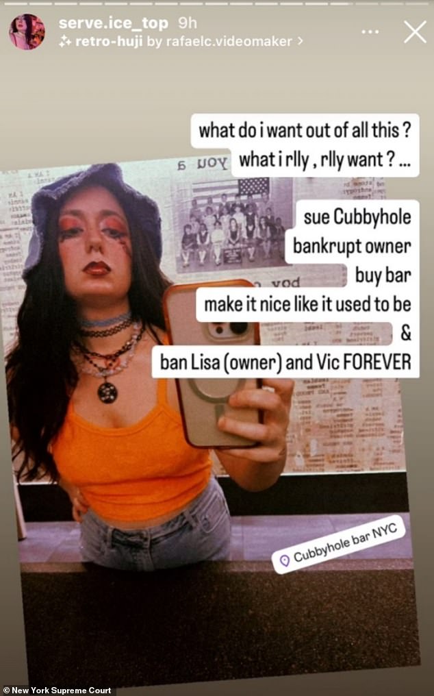 Dia mengungkapkan dalam postingan Instagram Stories bahwa dia ingin membeli batangan tersebut setelah gugatan tersebut