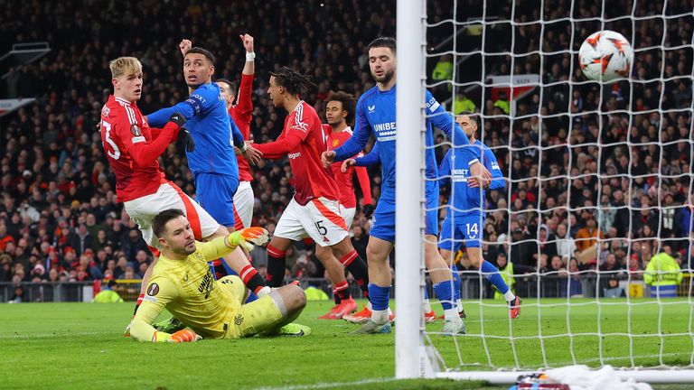 Jackec Butland, Man Utd Against Rangers