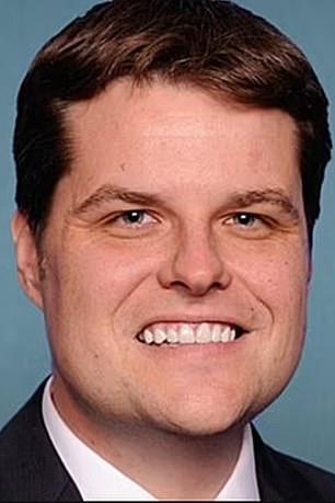 Matt Gaetz digambarkan di atas dalam gambar resminya untuk Kongres