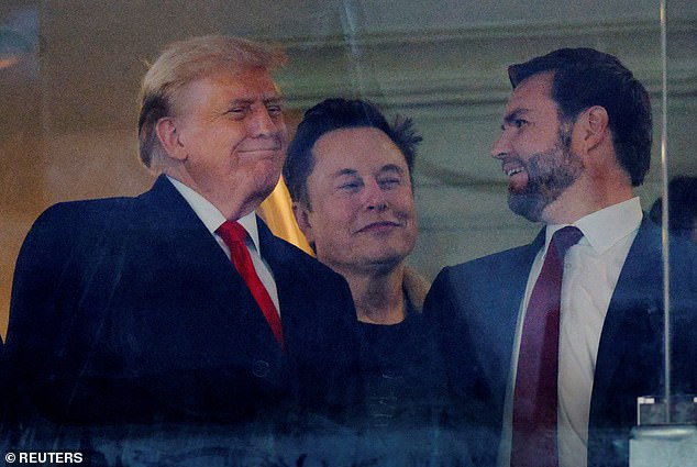 Presiden AS Donald Trump, Elon Musk dan Wakil Presiden JD Vans